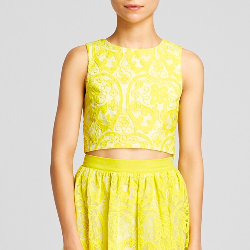 Brand-new Lucy Paris yellow cropped top.